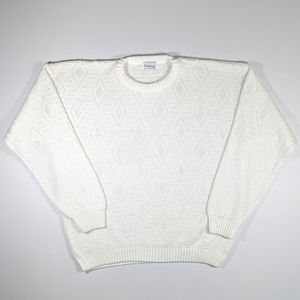 Vintage 90s Protege Sweater Diamond Pattern Men's Size Large Made In USA